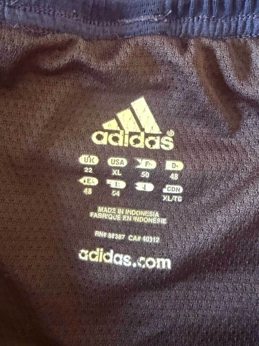 Vintage Adidas Climalite Sprinter Shorts Navy Neon Stripe Men's XL Y2K